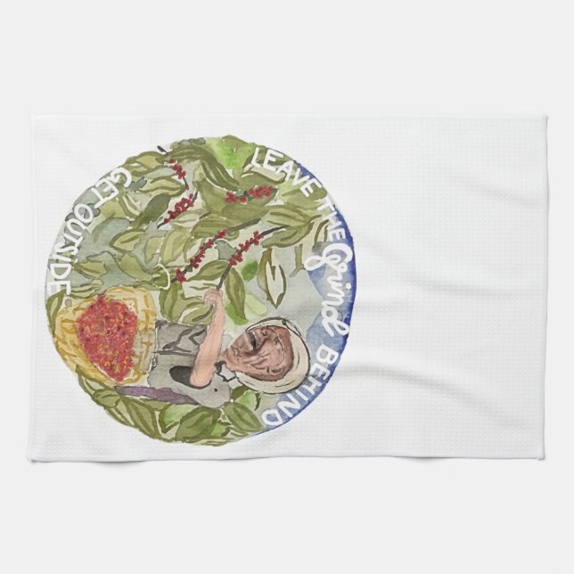 Get Outside Nature Coffee Shirt Kitchen Towel (Horizontal)