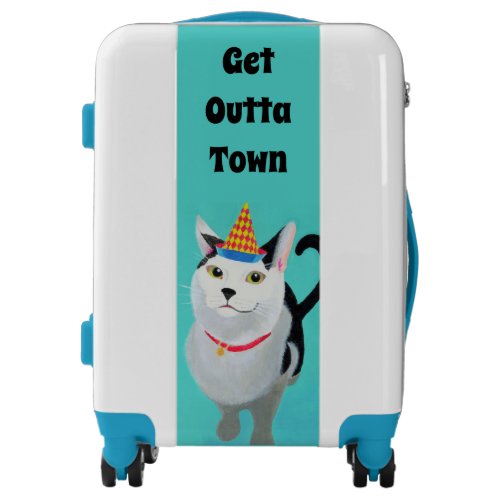Get Outta Town Skeptical Cat Luggage