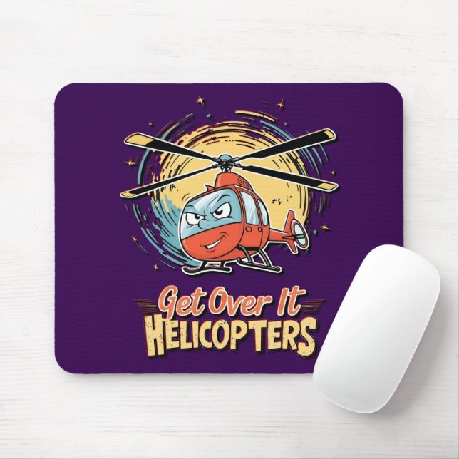 Get Over It Helicopters Mouse Pad (With Mouse)