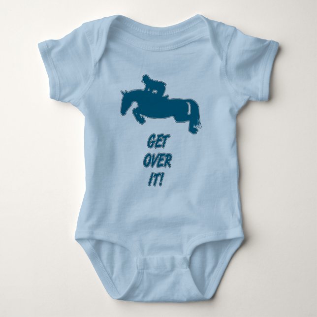 Get Over It Horse Baby Bodysuit (Front)