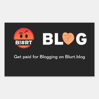 Get paid for Blogging on Blurt.blog  Rectangular Sticker