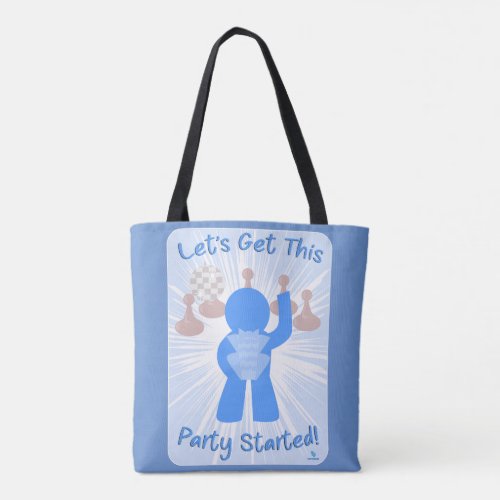 Get Party Started Gamer Funny Comic Meeple  Tote Bag