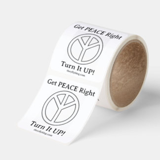 Get Peace Right -Turn it UP Square Sticker