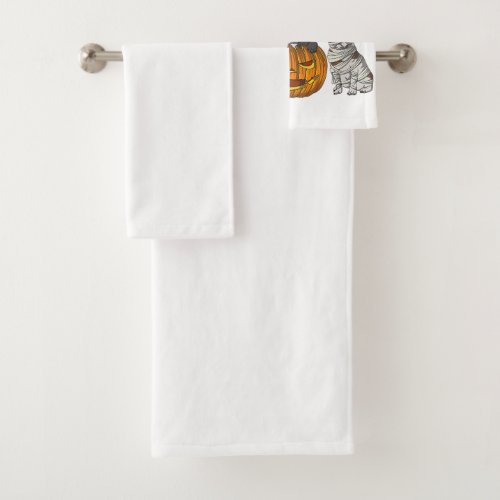 Get ready for a purr_fectly spooky Halloween with  Bath Towel Set