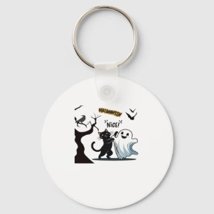 Get ready for a spook-tacular Halloween Nice party Keychain