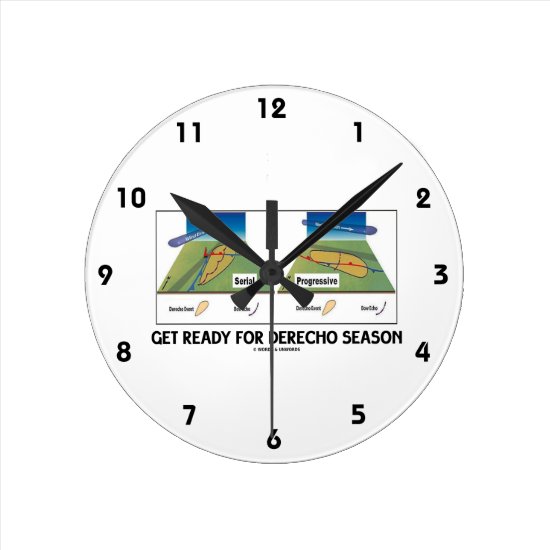 Get Ready For Derecho Season (Meteorology Weather) Round Clock