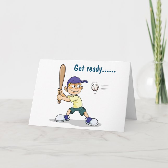 GET READY FOR FUN HAPPY **9th** BIRTHDAY CARD (Front)