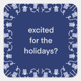 Get Ready for the Holidays with Our Festive Sticke Square Sticker