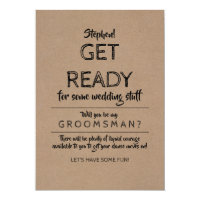 Get Ready - Funny Groomsman Proposal Invitation