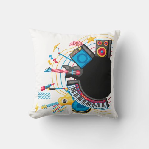 Get ready to rock this party with this throw pillow
