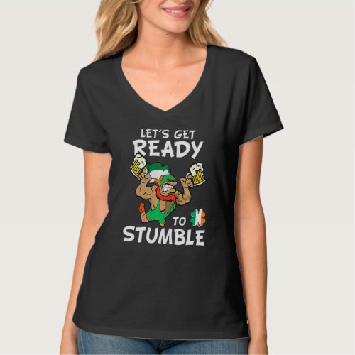 Get Ready To Stumble Lucha Libre Wrestling St Patr T_Shirt