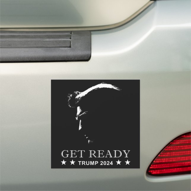 Get Ready: USA Donald Trump 2024  Car Magnet (In Situ)