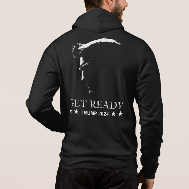 Get Ready: USA Donald Trump 2024 T-Shirt Hoodie (Back)