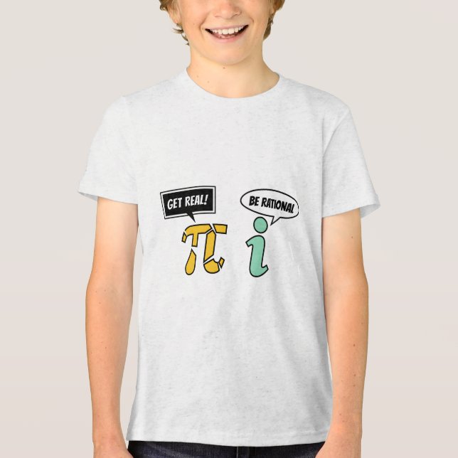 Get Real Be Rational Math Pun Tri-Blend Shirt (Front)