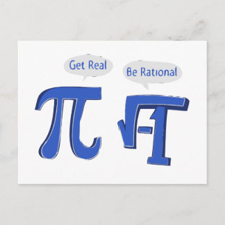 Get Real Be Rational Postcard