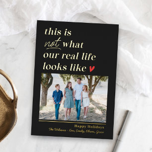 Get Real Foil Holiday Photo Card Christmas Card
