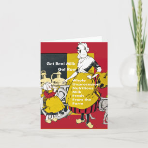 Get Real Milk- Get Raw Vintage Poster Thank You Card