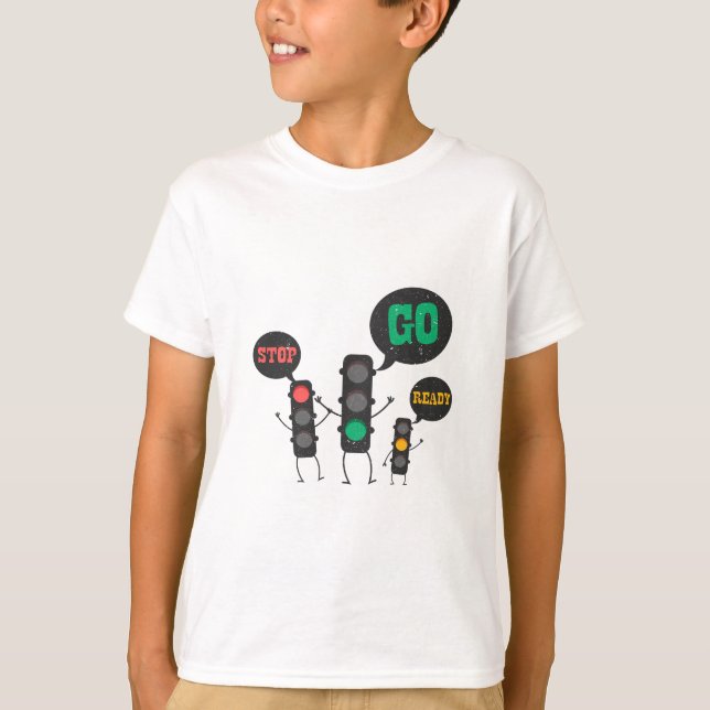 Get Retro Vibes with our Funny Traffic Light  T-Shirt (Front)