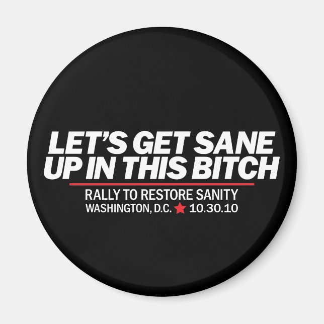 Get Sane White Magnet (Front)