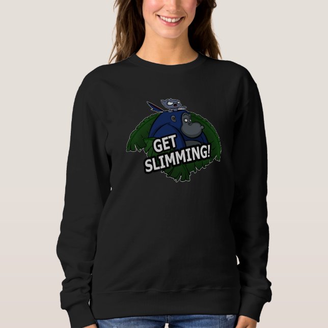 Get Slimming! Funny Gorilla And Cat Sweatshirt (Front)
