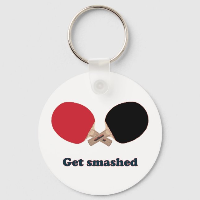 Get Smashed Ping Pong Keychain (Front)