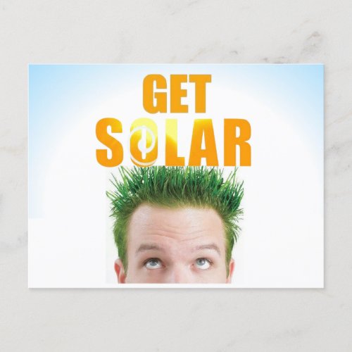 Get Solar Logo Ecofriendly Clean Energy Post Card