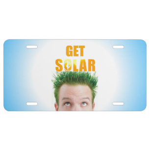 Get Solar Logo Ecofriendly License Plate
