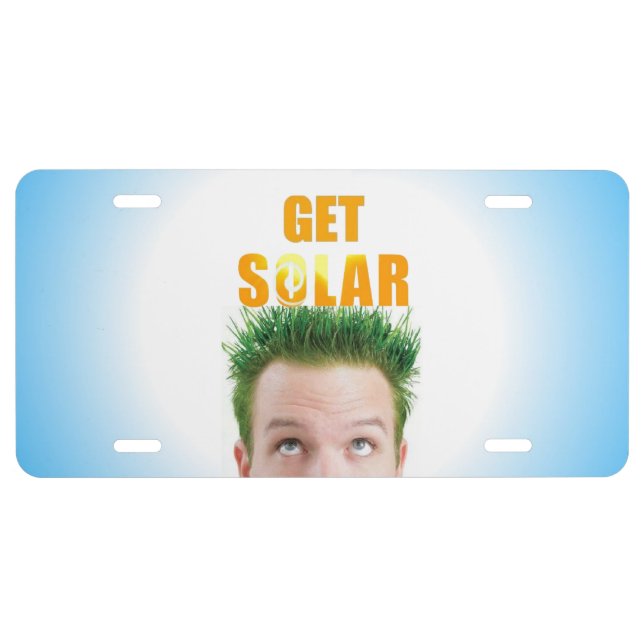 Get Solar Logo Ecofriendly License Plate (Front)