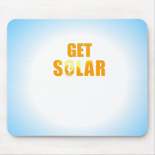 Get Solar Logo Ecofriendly Solar Energy Mouse Pad