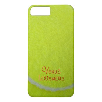 Get Sporty_tennis_fuzzy Ball Design_personalized Iphone 8 Plus/7 Plus Case by FUNauticals at Zazzle
