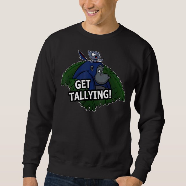 Get Tallying  Gorilla And Cat Design Sweatshirt (Front)