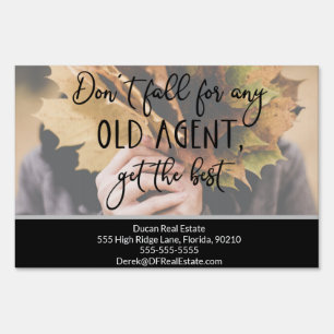get the best! real estate marketing sell  postcard sign