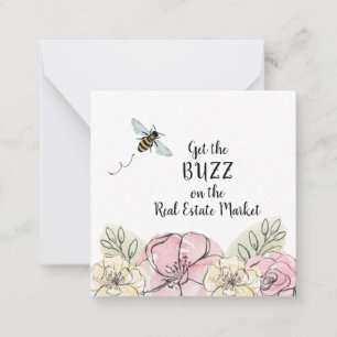 Get the Buzz on the Market Real Estate Note Card