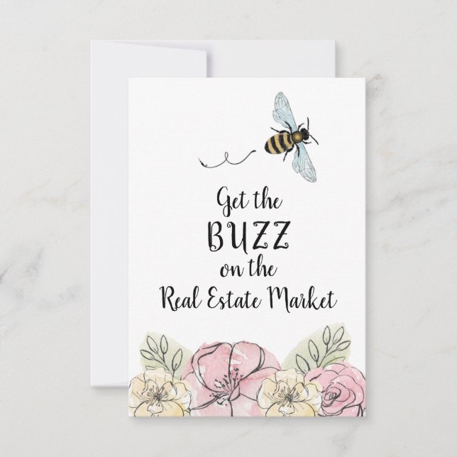 Get the Buzz on the Real Estate Market Note Card (Front)
