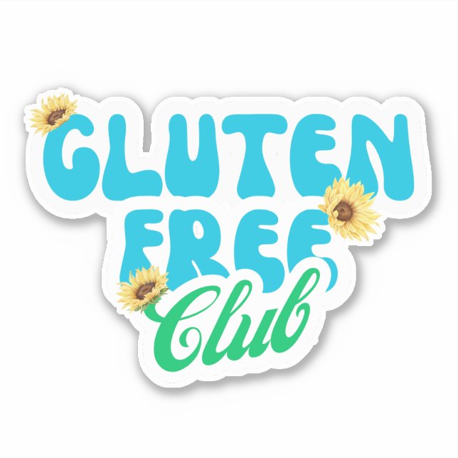 Get the Gluten Free Club Sticker (Front)