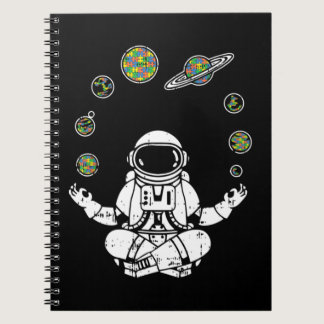 Get this yoga astronaut T-Shirt as a birthday, chr Notebook