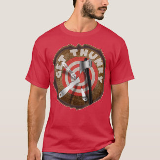 GET THUNKY Tree Stump Impalement Target T-Shirt