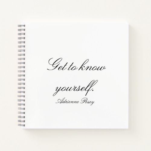 Get To Know Yourself Spiral Notebook