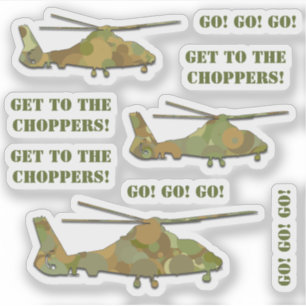 Get To The Choppers Desert Camo Sticker