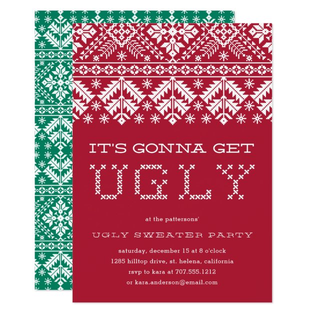 Get Ugly | Ugly Sweater Party Invitation