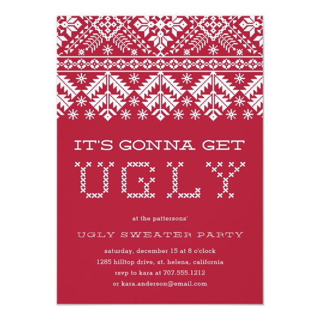 Get Ugly | Ugly Sweater Party Invitation
