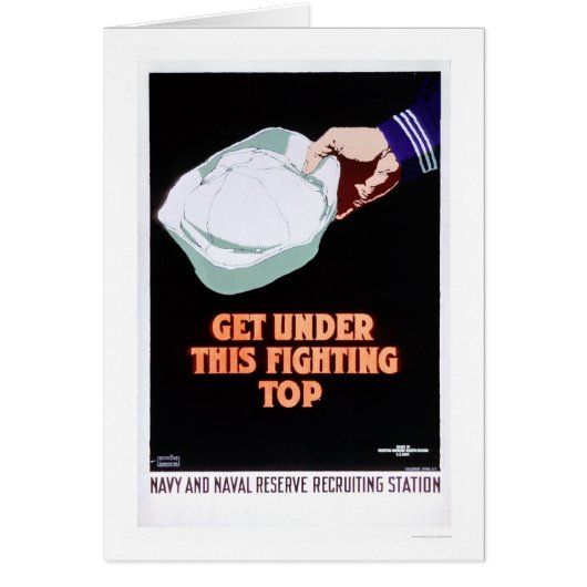 Get Under this Fighting Top - Navy (US02296) Cards (Front)