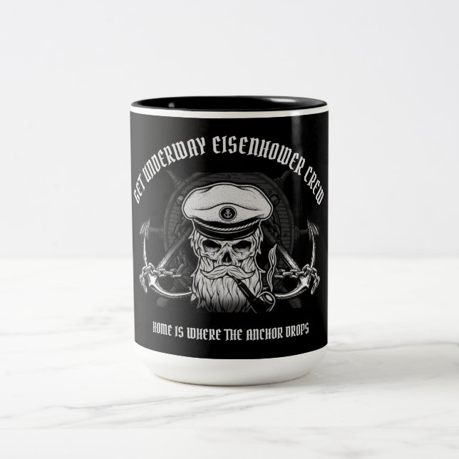 GET UNDERWAY EISENHOWER CREW Two-Tone COFFEE MUG (Center)
