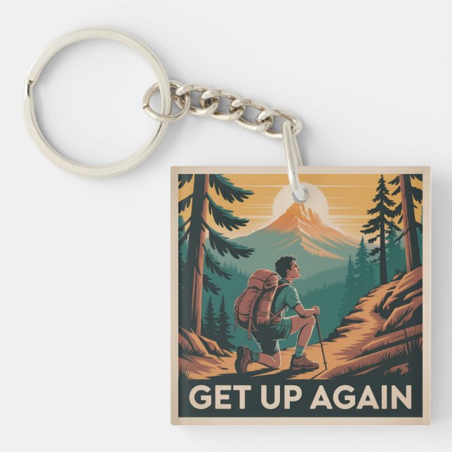 Get Up Again Keychain (Front)