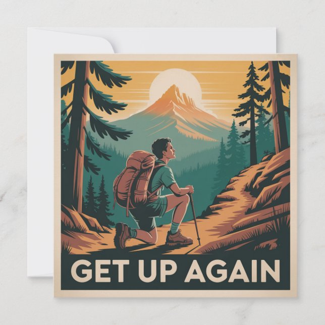Get Up Again Note Card (Front)