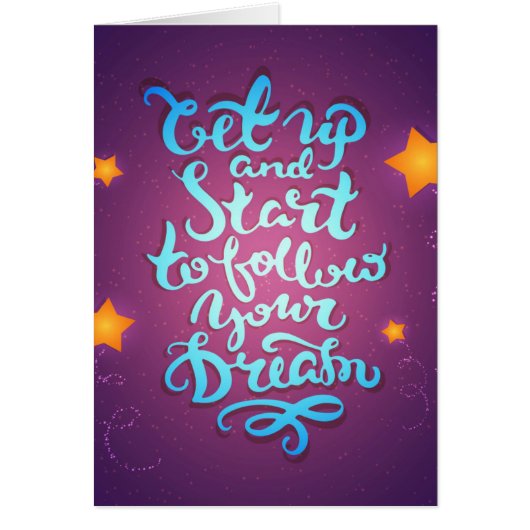 Get Up And Start To Follow Your Dreams (Front)