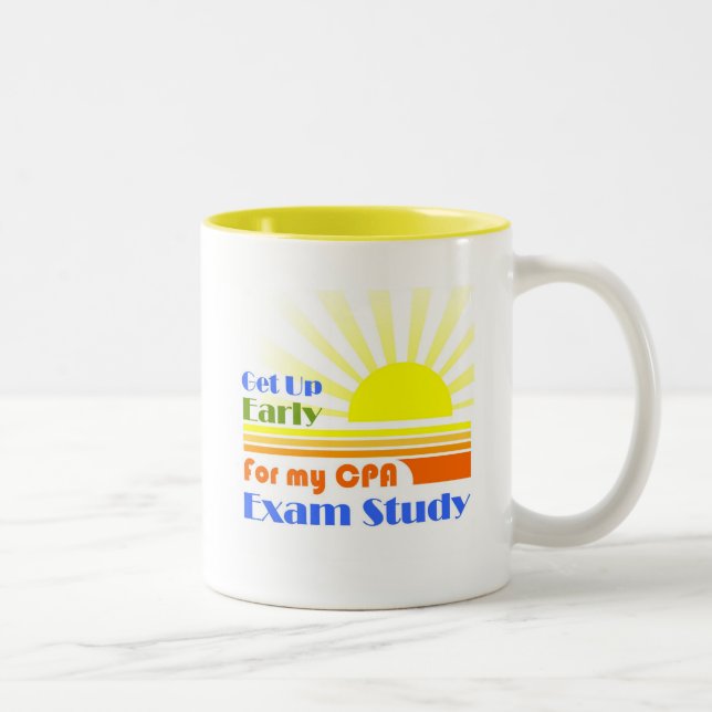Get Up Early CPA Exam Study Two-Tone Coffee Mug (Right)