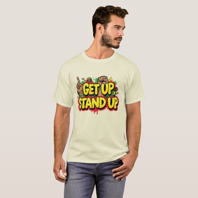 Get up Stand up Reggae T-Shirt (Front Full)