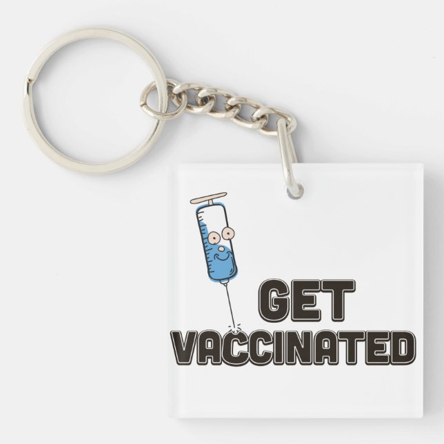 Get Vaccinated Keychain (Front)