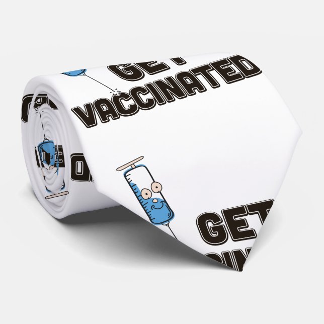 Get Vaccinated Neck Tie (Rolled)